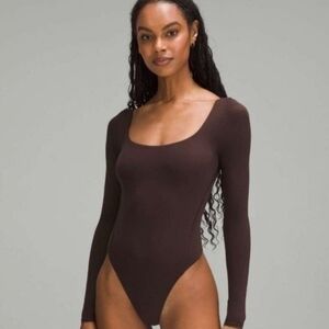 Lululemon Nulu Square Neck Long Sleeve Bodysuit Thong Cut NWT Size XL (FRPR)